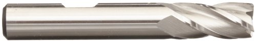 Image of 5110082 High Speed Steel (HSS) Square Nose End Mill, Inch, Weldon Shank, Uncoated (Bright) Finish, 4 Flutes, 4.5 inch Overall Length, 1.1250 inch Cutting Diameter, 1 inch Shank Diameter