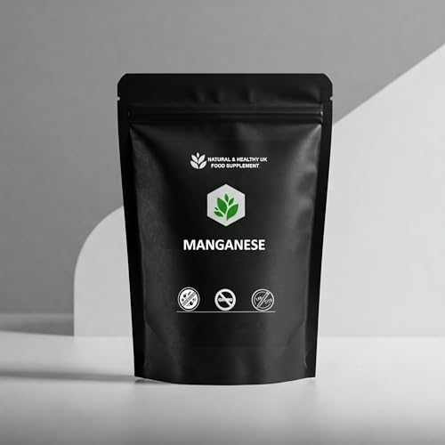 Manganese 120 Tablets, Essential Trace Mineral Support (Manganese Gluconate) Letterbox Friendly