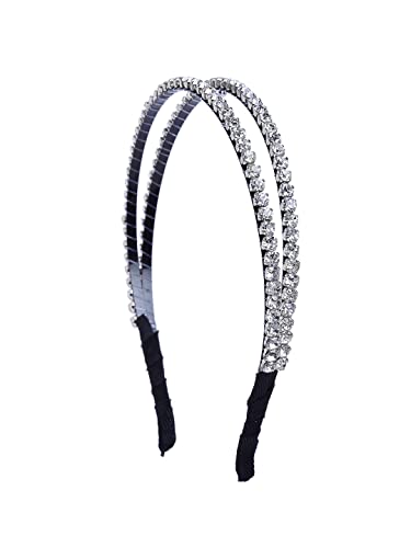 Vogue Hair Accessories Crystal Beaded Plastic Fancy Party Wedding Hairband For Girls