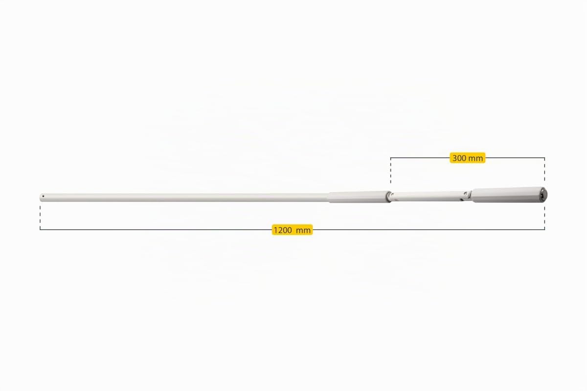 Schellenberg 11100 - Manivela para persiana enrollable (120 cm, 13 mm), color blanco
