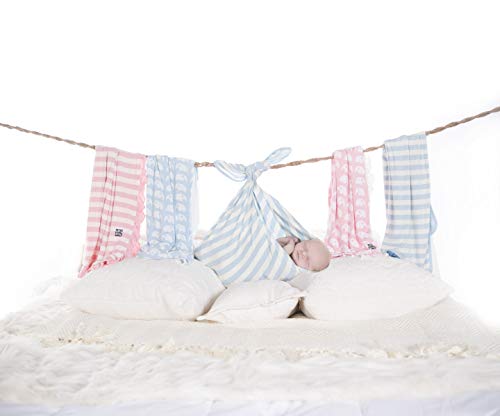 Kickee Pants Print Swaddle Blankets, Made From Viscose From Bamboo Fabric Making It A Silky Soft Baby Blanket, Security Blanket, Dreamy Swaddle Wrap (Pond Elephant - One Size) #TOP1