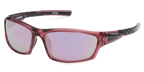 Harley-Davidson Women's Racer Square Sunglasses, Shiny Violet Plastic Frames