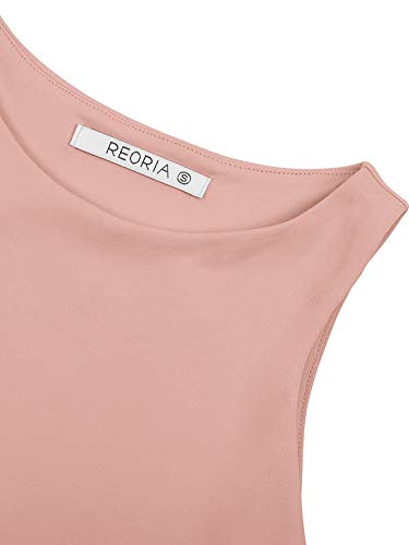 Women’s Sexy Sleeveless High Neck Racerback Cropped Tank Tops Cute Teen Girls Halter Neck Crop Tops Vest Pink Small #TOP4