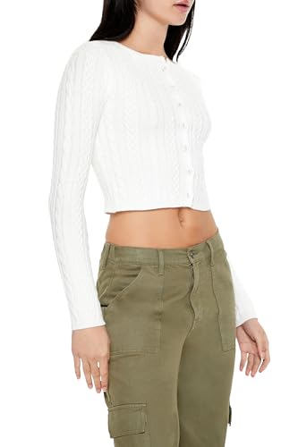 Forever 21 Women's Cable Knit Cardigan Sweater4