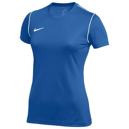Nike W NK DF Park20 Top SS Haut à Manches Courtes, Bleu Roi/Blanc, L Femme