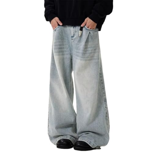 Men's Y2K Jeans Vintage Baggy Jean Pants Streetwear Relaxed Fit Jeans Trousers