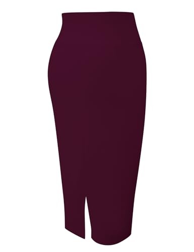 Image of Tapata Women's Office Work Pencil Skirt Stretch High Waist Below Knee Bodycon for Business Casual