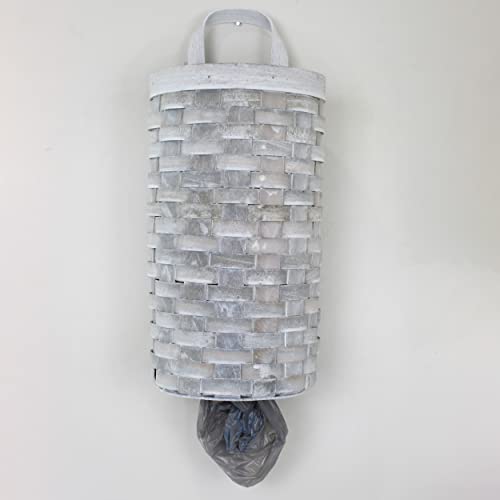 AuldHome-Design-Wicker-Grocery-Bag-Holder-Gray-Wall-Mounted-Rustic-Farmhouse-Plastic-Bag-Dispenser-for-Kitchen-or-Laundry-Room AuldHome Design Wicker Grocery Bag Holder Gray Wall Mounted Rustic Farmhouse Plastic Bag Dispenser for Kitchen or Laundry Room