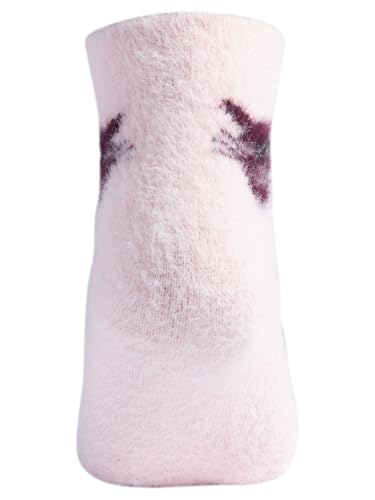 Texlon Kids Faux Fur Nylon Microfibre Woolen Winter Ankle Socks – Warm, Soft, Cozy, Plush Texture, Stretch Fit, Multicolor Design, Pack of 5 (3-5 Years) - Image 7 thumbnail
