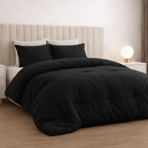 Recopilación de Edredones Coppel de esta semana. 41 ALVANA Set de Edredón Acolchado Extra Grande Hipoalergénico Relleno Suave de Microfibra Down Alternative Ideal para Todo el Año Uso como Edredón o para Funda Duvet (Negro,...