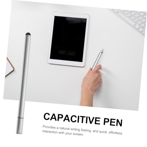 Lápiz óptico capacitivo de aluminio con doble cabeza y ventosa para tablet 3