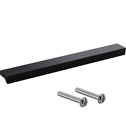 Gedotec Tirador de aluminio macizo | Tirador de cajón en negro | ANGLE | Tirador para muebles de diseño para cajones con la longitud: 300 mm | Tirador de puerta de armario | 1 pieza
