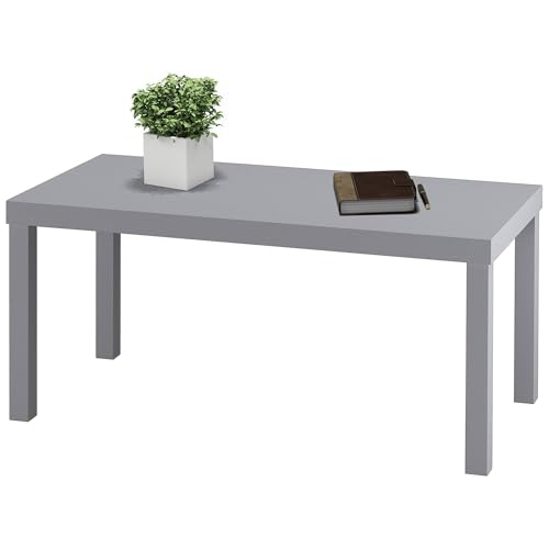 URBNLIVING Coffee Sofa Side End Desk Table for Living Room, Home Office, Functional Accent Furniture, Stylish Desk Table for Office or Living Room, Modern Home Wooden Furniture - Grey