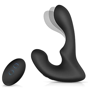 Anale vibrators, anale plug, afstandsbediening, USB-opladen, waterdicht, 9 kietelende drankjes en 9 klassieke vibratie,Black