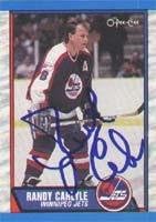 Randy Carlyle Winnipeg Jets 1989 Opee Chee Autographed Card. This item comes with a certificate of authenticity from Autograph-Sports. Autographed -