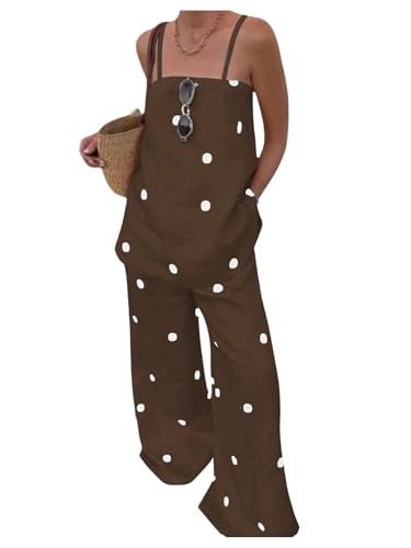 MakeMeChic Women's 2 Piece Outfits Polka Dots Spaghetti Strap Cami