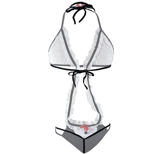 Image of MYZA Unisex Lingerie Bow Tie Bikini Briefs Gentleman Roleplay Costume