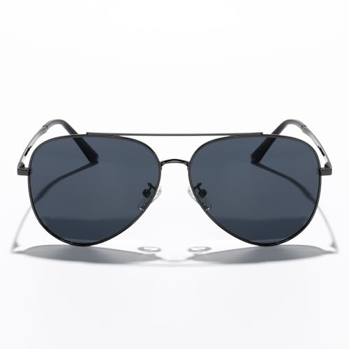 Retro Aviator Sunglasses for Women Men Fashion Metal Double Bridge Shades Perfect for Driving Travel Street Style UV4002