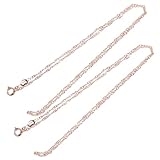Garneck 2 Piezas de Cadenas para Collar de 45 Cm Cadena para Hacer Joyas de Bricolaje en Metal Chapado en Oro Rosa 18k para Collares y Accesorios de Mujer