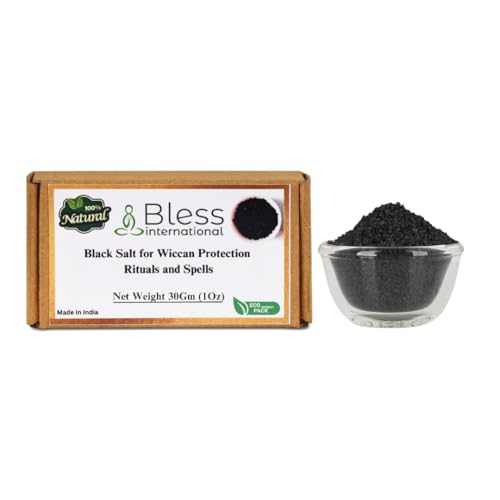 Bless International Black Salt for Wiccan Protection Rituals and Spells, 1 Oz(Ounce)