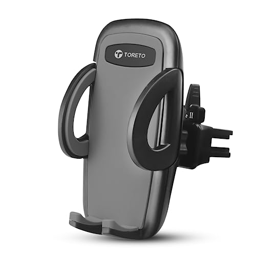 Image of Toreto Grasp-9 AC Vent Car Mobile Holder with 360 Rotational, Quick Release Button, Compatible with All Smartphones Devices (TOR-172)(Black)