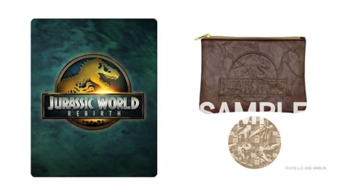 【Amazon.co.jp限定】ジュラシック・ワールド／復活の大地　スチールブック仕様　４Ｋ ＵＨＤ＋ブルーレイセット　オリジナルポーチ付きコレクション(ビジュアルシート3枚+ポストカード3枚セット付) [Blu-ray]のサムネイル