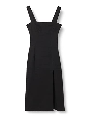 Pinko Damen Freundliches Leinen mit Stretch Lässiges Kleid, Z99_Schwarz...