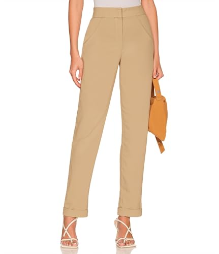Hybrid & Company Women's High Waist Lightweight Solid Long
