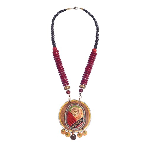 Image of Handcrafted Tribal Dhokra & Floral Charm Necklace Collection | Artisan Brass, Glass & Contemporary Statement Necklaces for Women | Ethnic, Elegant & Artistic Jewelry