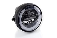 Puig 1944N LED-Scheinwerfer Lumen für Motorräder im Neoretro-Stil mit moderner Lichttechnologie, Schwarz