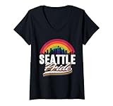 Photo Gallery donna seattle lgbt lesbian gay bisexual rainbow lgbtq pride maglietta con collo a v Photo Gallery donna seattle lgbt lesbian gay bisexual rainbow lgbtq pride maglietta con collo a v