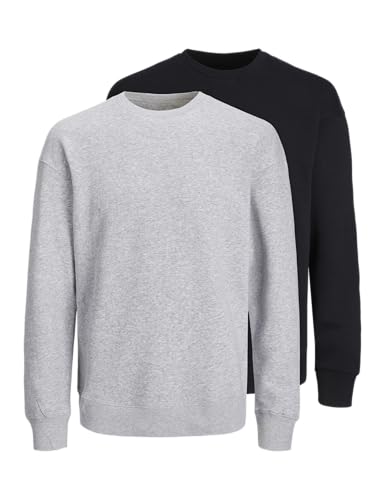 JACK & JONES Herren Jjebradley Sweat Crew 2pk Mp Sweatshirt,...