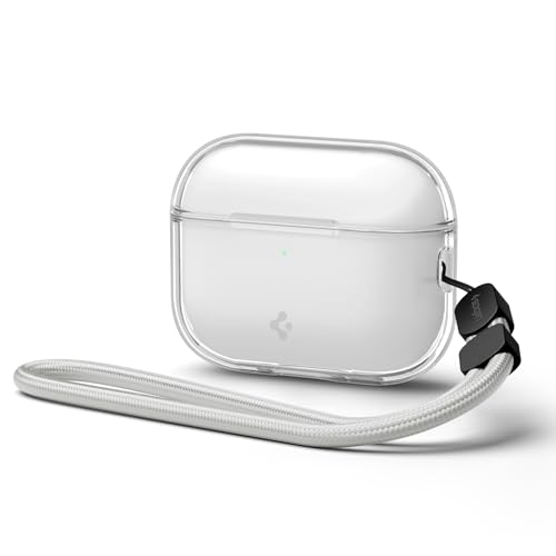 Image of Spigen for AirPods Pro 3 Case, Strap Included, Shock-Proof, Light & Compact Cover, (Liquid Crystal) - Crystal Clear