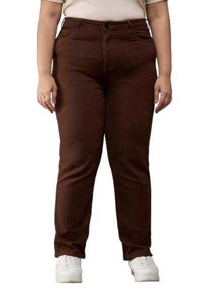 style quotient Women Plus Size Black Straight Fit High Rise Stretchable Jeans-picture-45