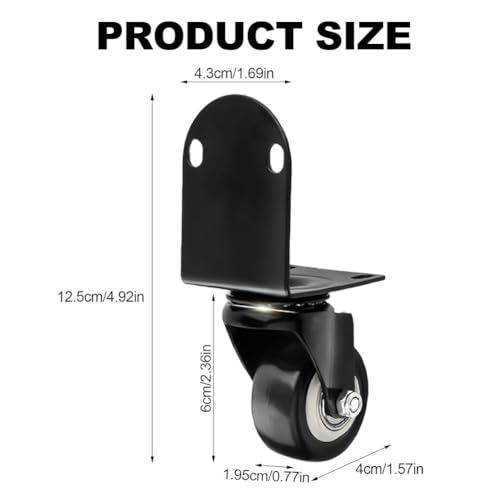 Roulettes pivotantes silencieuses charge 50kg roues en polyuréthane robustes
