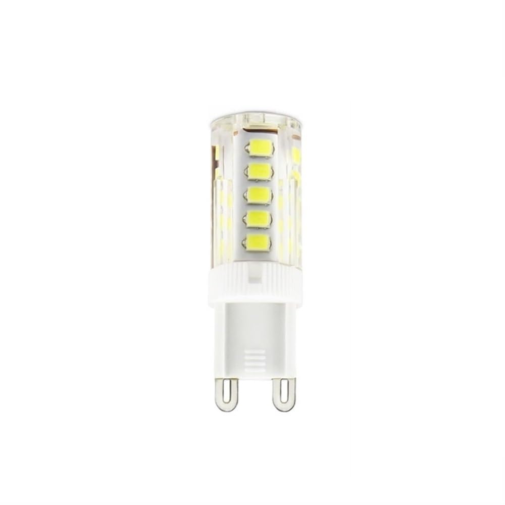 YSJX lighting, Paquete de 20, lámpara LED Lámpara de cristal 5W AC220V G4/G9/E14 33Led-2835SMD Lámpara de maíz pequeña de cerámica Bombillas para el hogar(Blanco,G9 220V)