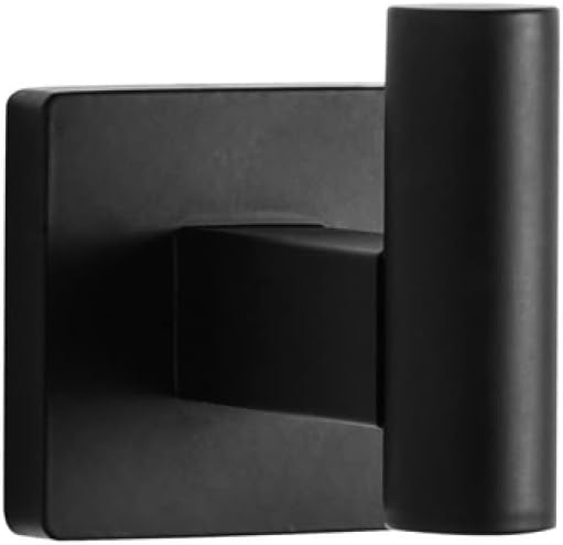 Black Stainless Steel Towel Hook Wall Hooks Bathrobe Hook for Bathroom Kitchen Storage Hooks,203,5,BK 1pc