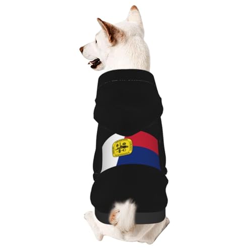 Flag of Memphis, Tennessee Dog Sweater Winter Pet Dog Hoodie Sweatshirts Warm Soft Dog Clothes Medium