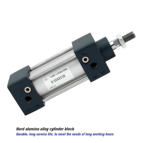 Vérin pneumatique double effet SC32 avec alésage 32 mm pour montage industriel durable - 5