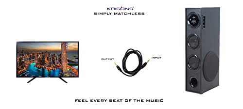 Image of Krisons Sound Blaster Tower Speaker (8 inch Woofer) | Bluetooth Supporting | USB, AUX, LCD Display, Built-in FM | 80 W