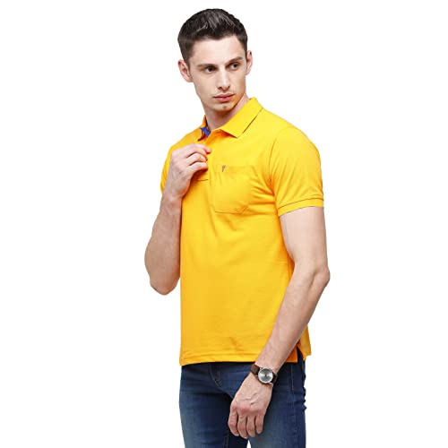 Image of Classic Polo Mens Cotton Blend Solid Half Sleeve Regular Fit Polo NeckT-Shirt