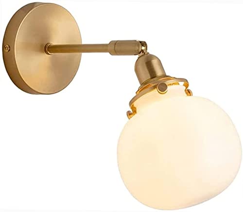 Aplique industrial moderno dorado con esfera de vidrio premium para interiores sofisticados