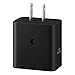 SAMSUNG 45W Wall Charger Power Adapter, Cable Not Included, Super Fast Charging for Galaxy Phones, Tablets and USB Type C Devices, Low Standby Power Consumption, EP-T4511NBEGUS, Black