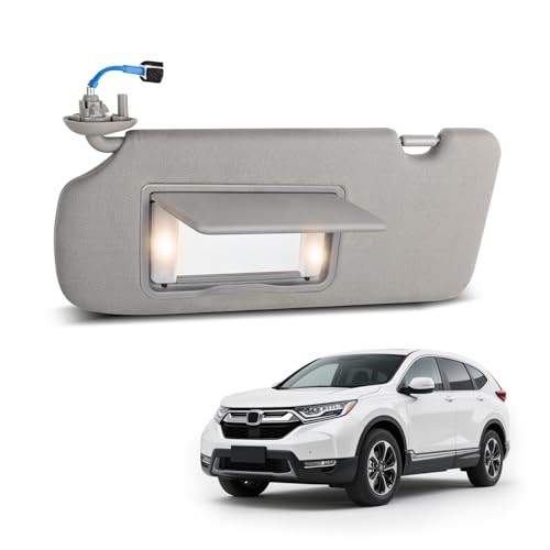 ItranMc Sun Visor Driver Side for Honda CRV 20172022 Left Side Sunvisor with Lighted Mirror Gray Replacement#83280-TLA-A12ZB
