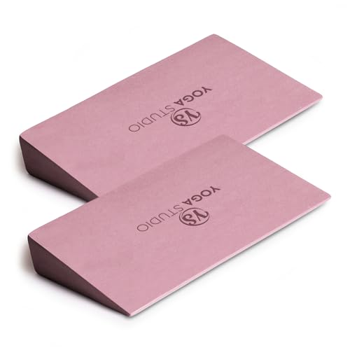 Yoga Studio EVA Yoga Kilblock - 2-pack (par) | Slant Board Twin Pack | Vadstretchare | Lätt EVA-skum | Mini halvkilar | Halkfri yogakil för...