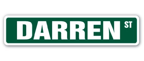 SignMissionDarren Street Sign Childrens Name Room Sign | Indoor/Outdoor | 18" Wide