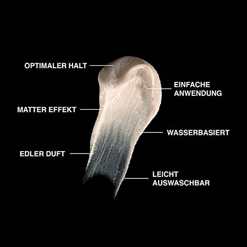 Foto von Charlemagne Matte Haarpomade für Männer – 100 ml, Lederduft – Wasserbasierte matte Pomade Styling-Haarcreme für Männer – Von Barbieren entwickelt, Made in Germany (100 g (Pack of 1), Starken Halt)