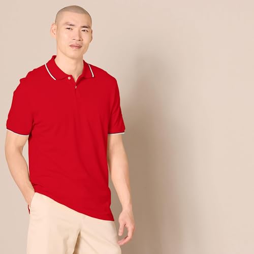 Image of Amazon Essentials Men's Slim-Fit Short-Sleeve Cotton Pique Polo Shirt