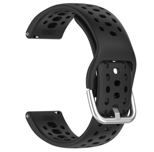 [SHEAWA] for Amazfit Active 2 �o���h �x���g �����o���h �V���R�� GTS 4 mini/GTR Mini/bip3/GTS 2 mini�Ȃ� 20mm �ʋC���ɗD�� �����x���g �A�N�Z�T���[ (�u���b�N)