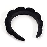Ayesha Spa Headband for Women Sponge Headband for Washing Face Clouds Soft Hairband Makeup Headbands for Women Girls Shower Makeup Skincare (Black) - Image 5